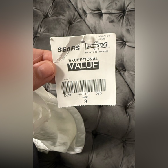 VTG 90's SEARS Women's White Laced Anti-Cling Antron Ill Nylon Full Slip size 8 - Picture 6 of 11